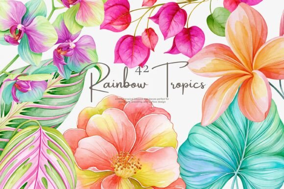 Download Tropical Flower Clipart Set - Premium Bundle