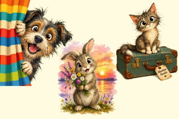 Download Scruffy Expressive Pets PNG Set - Expressive Collection